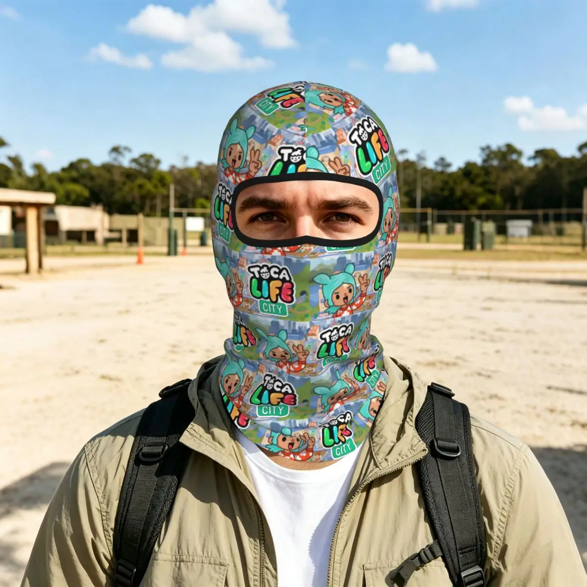 Toca Life Box Toca Boca Game Breathable Thin Balaclava Full Face Mask Sun Protection Neck Gaiter For Motorcycle Cycling Outdoor