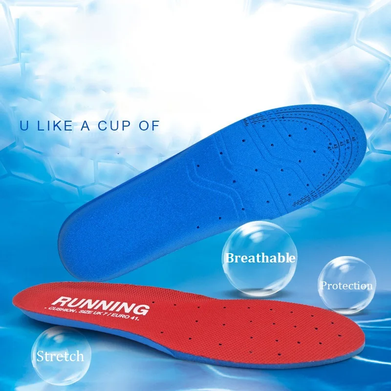 Shock Absorbing Insoles For Shoes Sole Mesh Deodorant Breathable Cushion Running Insoles For Feet Man Women Orthopedic Insoles