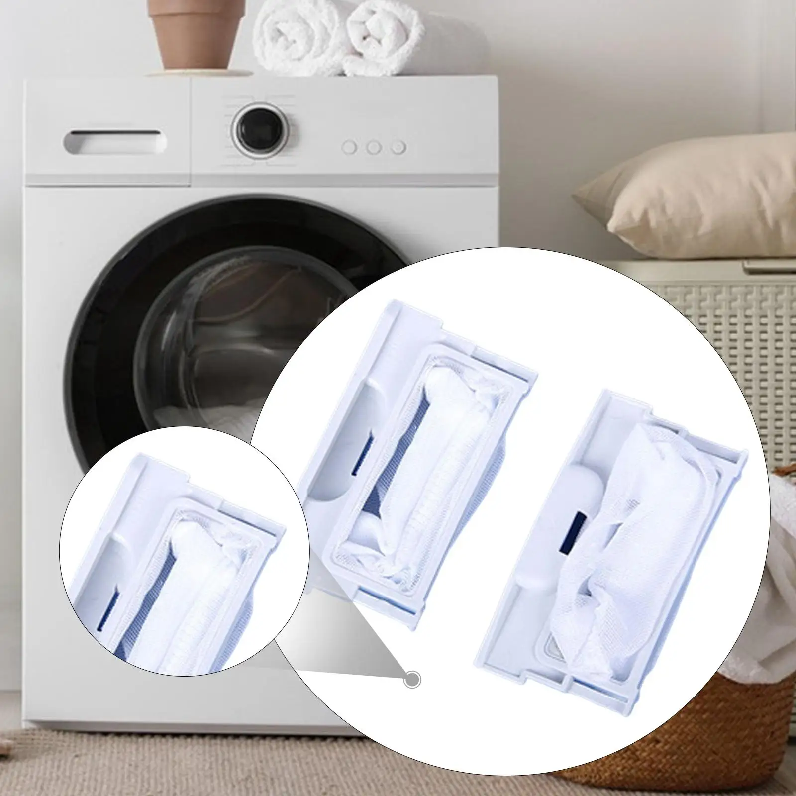 Washing Machine Lint Filter Mesh Replacement Accessory Sturdy PP Debris Net for Removing Hair in Laundry