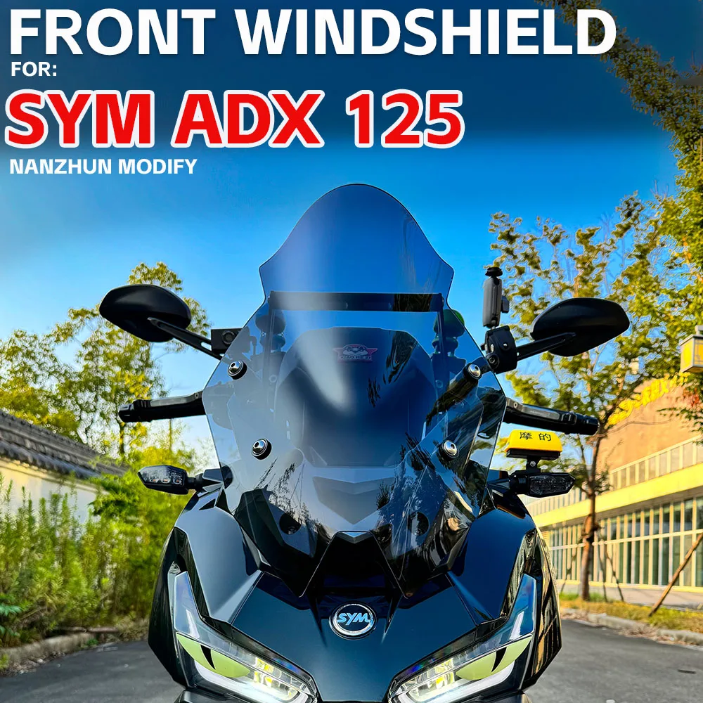 For NEW SYM ADX125 ADX 125 ADV Motorcycle Accessories Windshield Windscreen Visor Wind Screen Deflector Kit Sym ADX 2023 2024