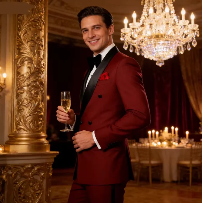 

Customized Handsome Light Yellow Men's Suit Set Trendy Single Breasted 3-Piece Includes Jacket Vest Pants for Office Performance