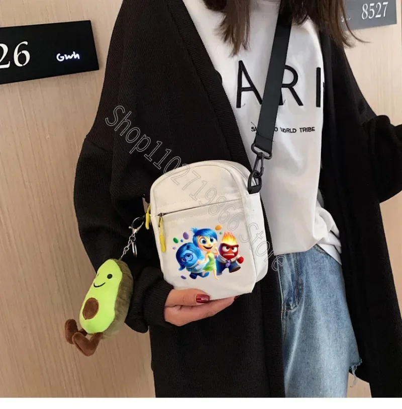 Inside Out 2 Crossbody Bags Women Anger Joy Cute Satchel Cartoon Anime Graphic Print Portable Large Capacity Bag Birthday Gifts