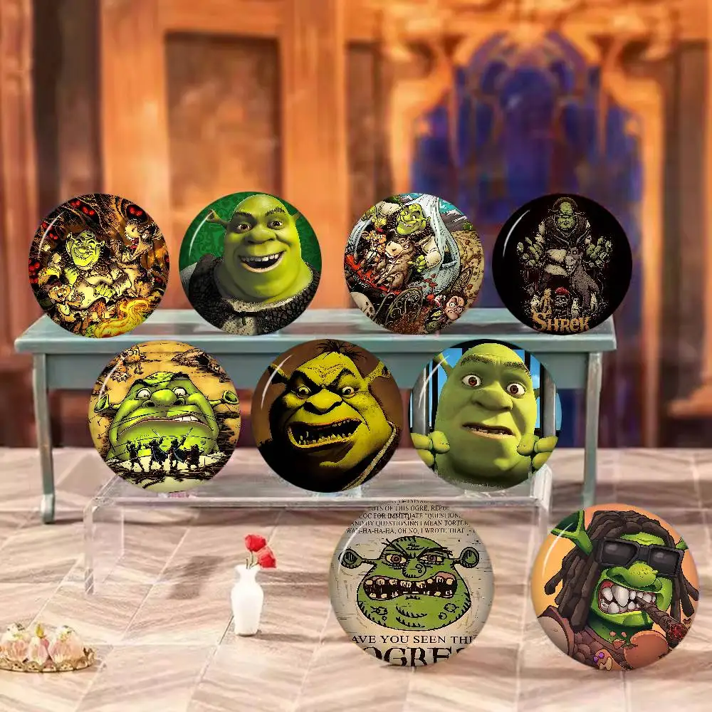 Broches de dibujos animados de Shrek, insignias de anime, pin de solapa para chaqueta y jeans, accesorio de regalo.