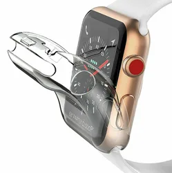 Screen Protector for Apple Watch Case 40mm 41mm 45mm 40mm 42mm 38mm Full TPU Bumper Cover Protector iWatch series 8 7 SE 6 5 4 3