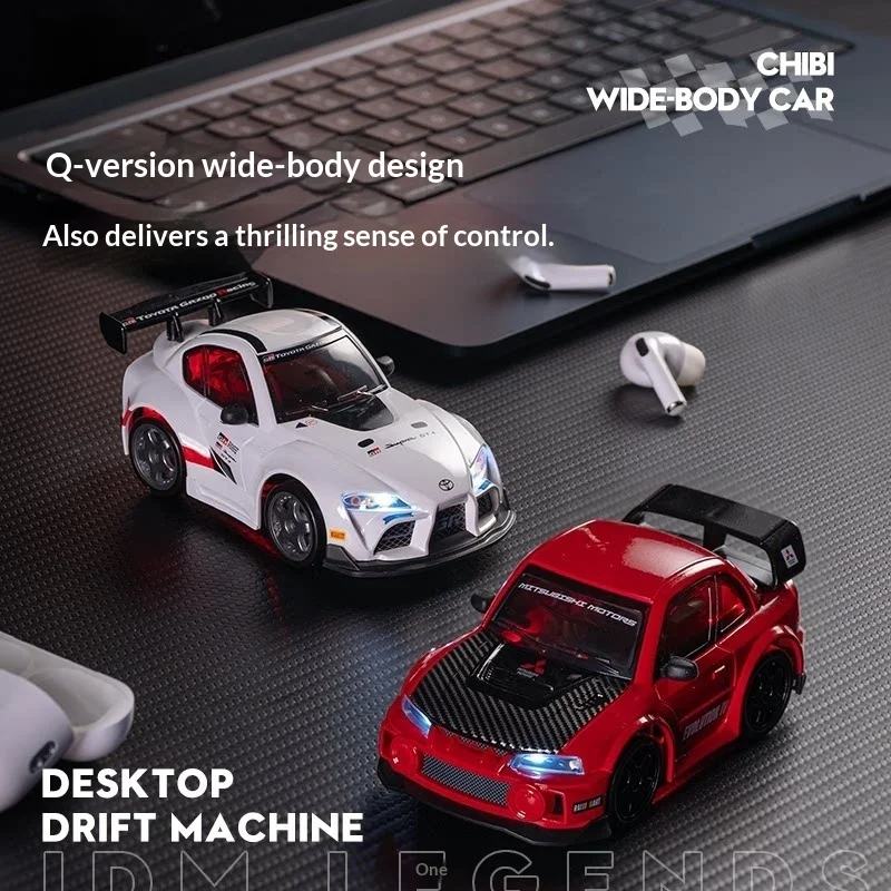 New In Stock Mini Desktop Remote Control Drift Car Four Wheel Drive Rc Car Semi-proportional Evo4 Licensed Model Racing Car