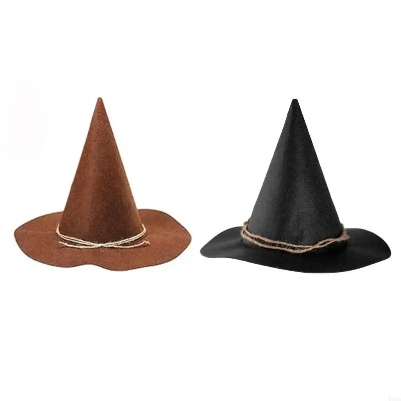 

L5YA Spooky Witch Hat for Halloween Party Decorations Accessories Retro Wizard Hat