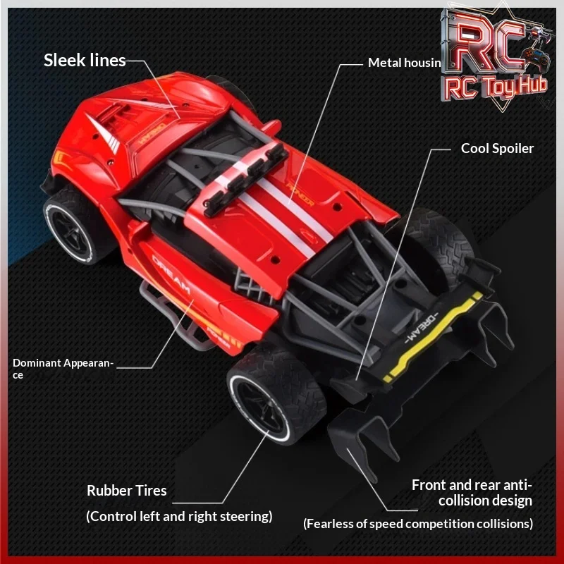

Высокоскоростная радиоуправляемая машинка из сплава металла, внедорожник 4WD для дрифта, игрушка для мальчиков, подарок для детей на открытом воздухе, перезаряжаемая