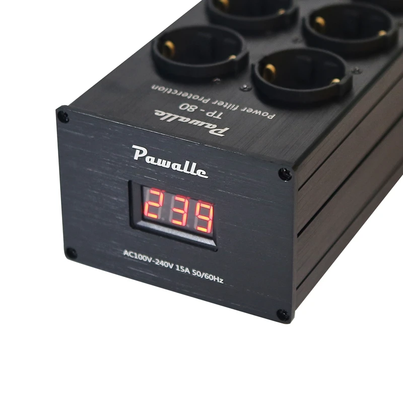 Pawalle tp80 power filter socket noise reduction overload protection voltage display function