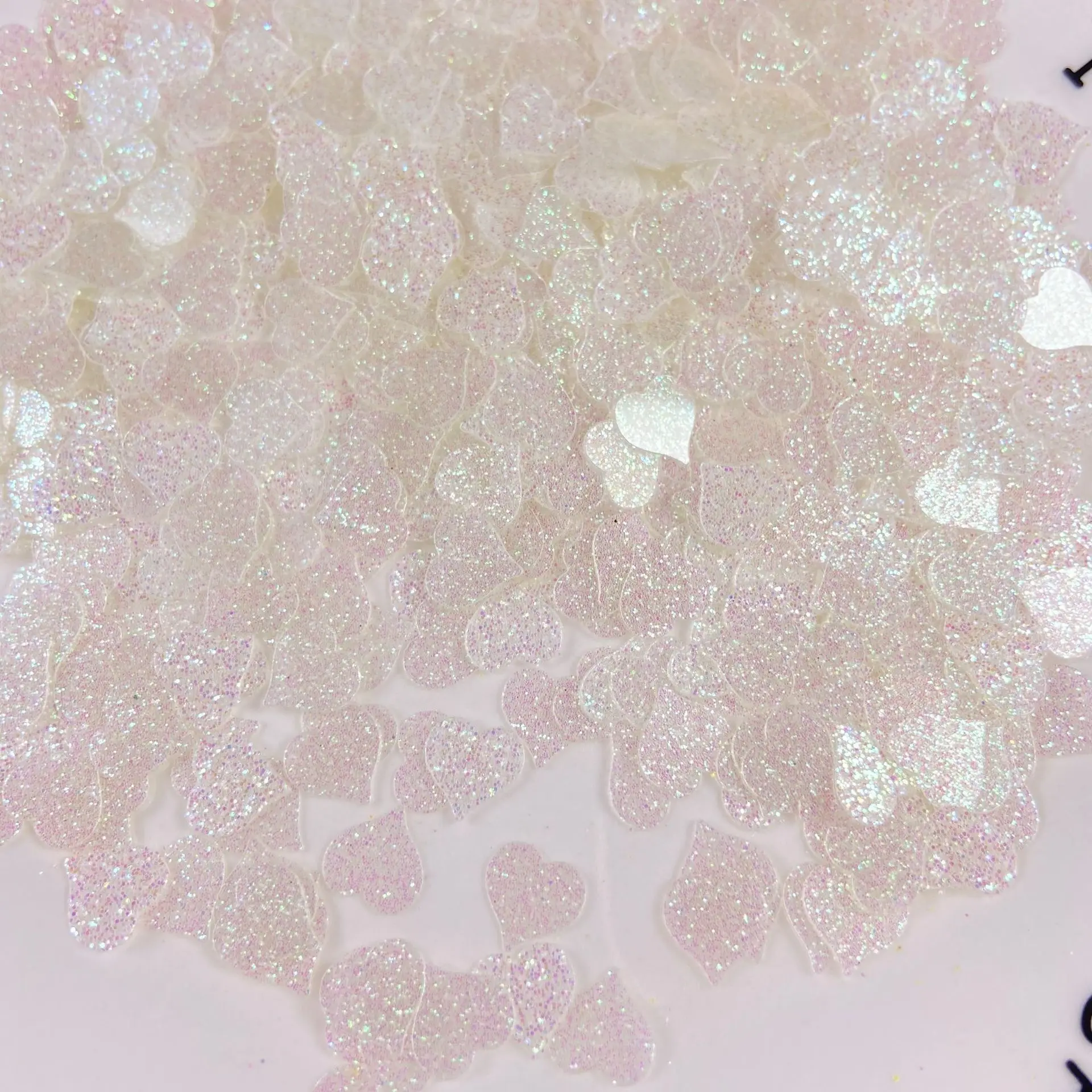 500g/bag 9mm Heart Sequins - Glitter Love Flakes for Nail Art, Slime Fillers & Liquid Sand, Sparkling DIY Craft Accessories