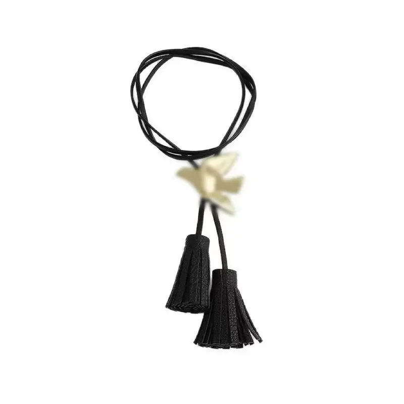 European and American metal bird necklace French simple high-end sweater chain long adjustable flying swallow fringed
