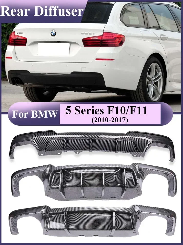 

M Sport M Tech Carbon M5 Performance Rear Bumper Diffusor Spoiler F10 2010-2017 V Type Competition Diffuser For BMW 5 Series