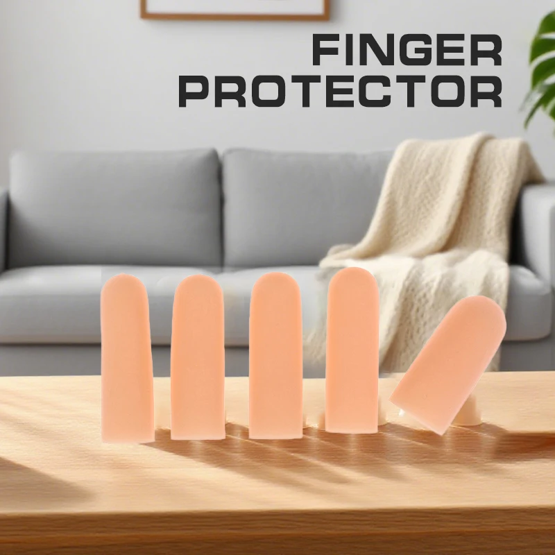 10 قطعة أنبوب هلام السيليكون ضمادة اليد حامي الاصبع مكافحة قطع مقاومة للحرارة إصبع الأكمام أدوات مطبخ الطبخ الرائعة #1