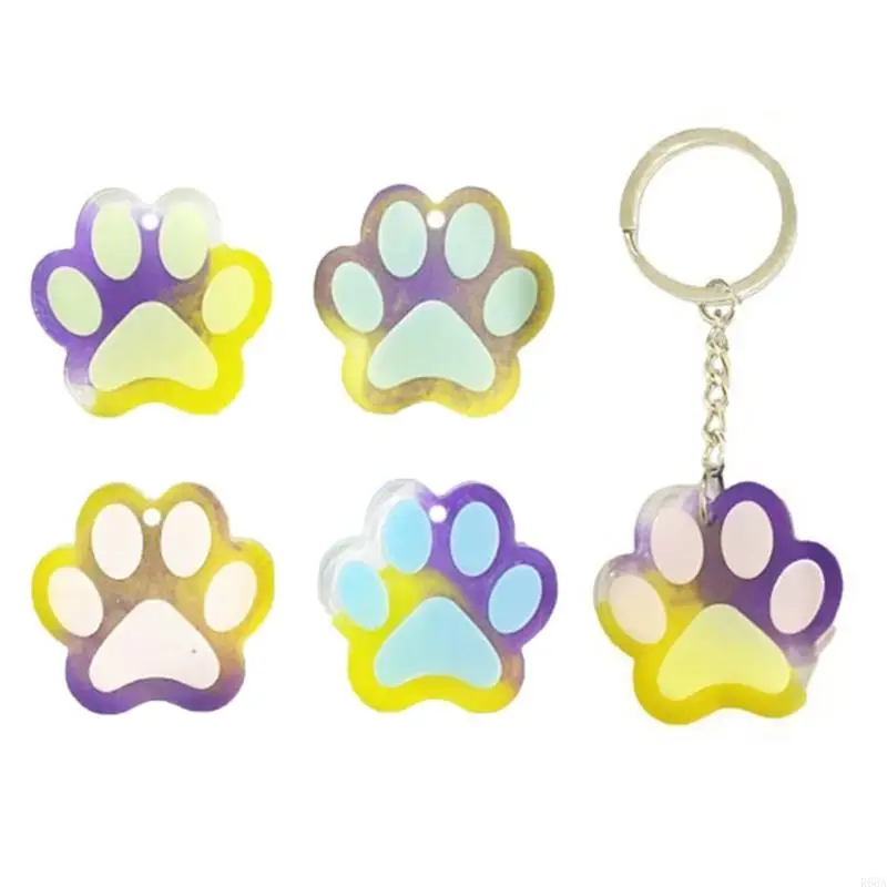 R66A Cat-Paw Earring Silicone Resin Mold Resin Jewelry Mold for DIY Necklace Keychain