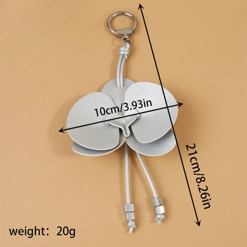 Exquisite Simulation Flower Phalaenopsis Orchid Keychain Backpack Pendant Decoration Accessories Car Key Ring Gifts