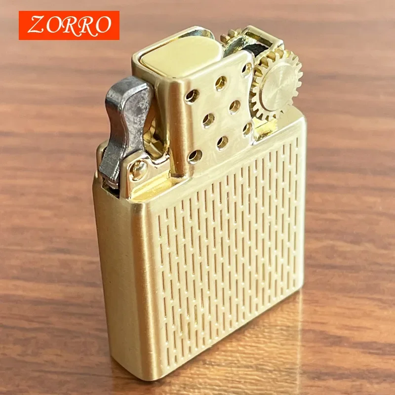 ZORRO Dual Fire Torch Insert Lighter Gas Jet Windproof Flint Gasoline Oil Lighter Inflatable Butane Kerosene Liner DIY Tool