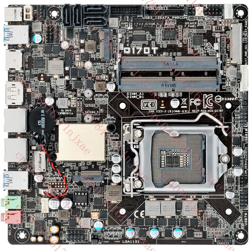 FOR ASUS Q170T Motherboard Support 1151PIN 32GB Z87 DDR4 HDMI Mini-ITX mini type.
