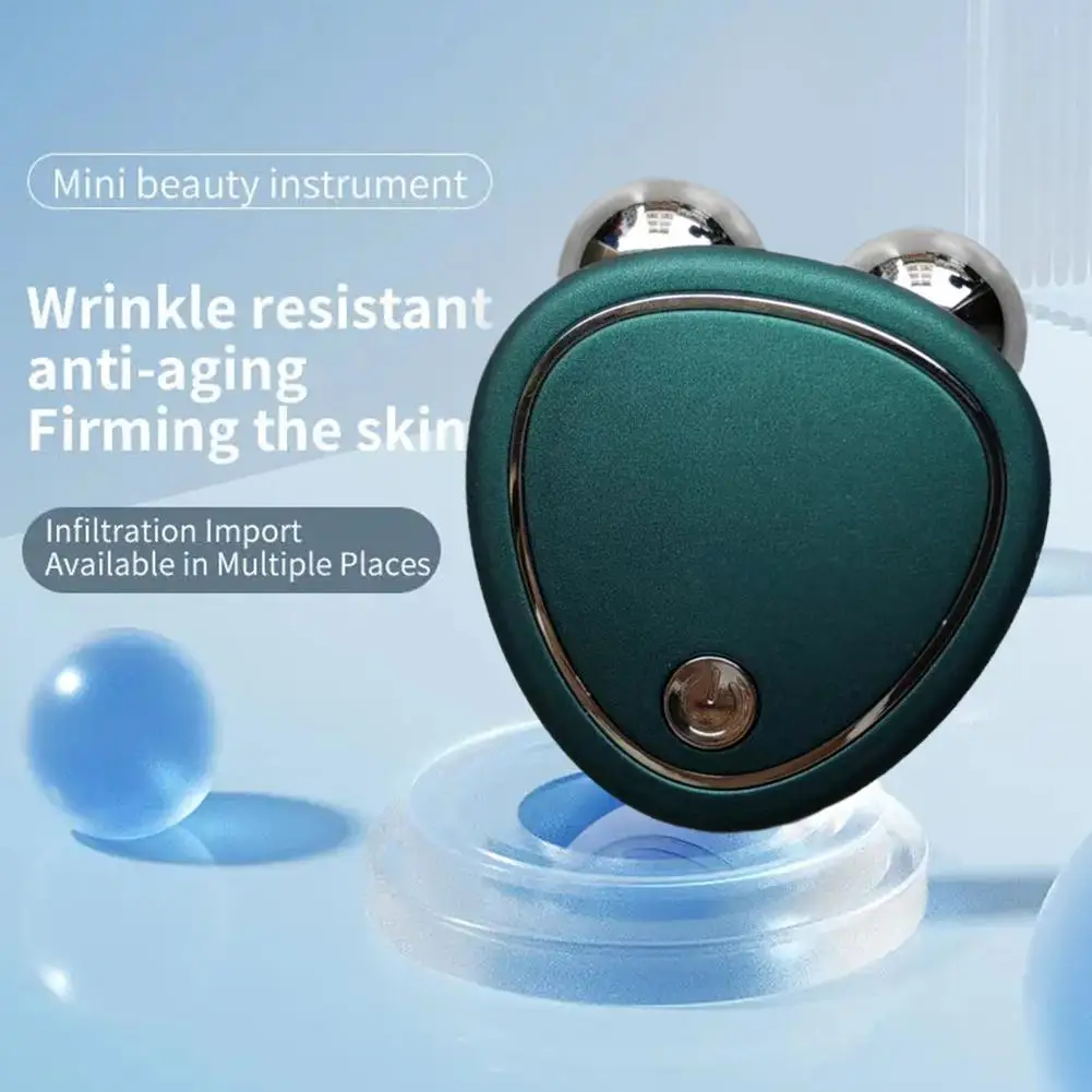 Tragbarer Elektrischer Gesichtslifting-Roller Massagegerät EMS Mikrostrom Sonische Vibration Gesichtsstraffung Hautstraffung Massage-Schönheitsgeräte