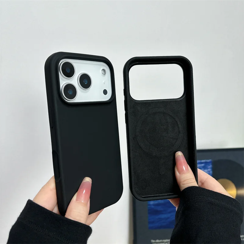 Magnetic Liquid Silicone Case for iPhone 17/17 Air/17 Pro/17 Pro Max For Magsafe Big Camera Hole Shockproof Protective Cover - view 6