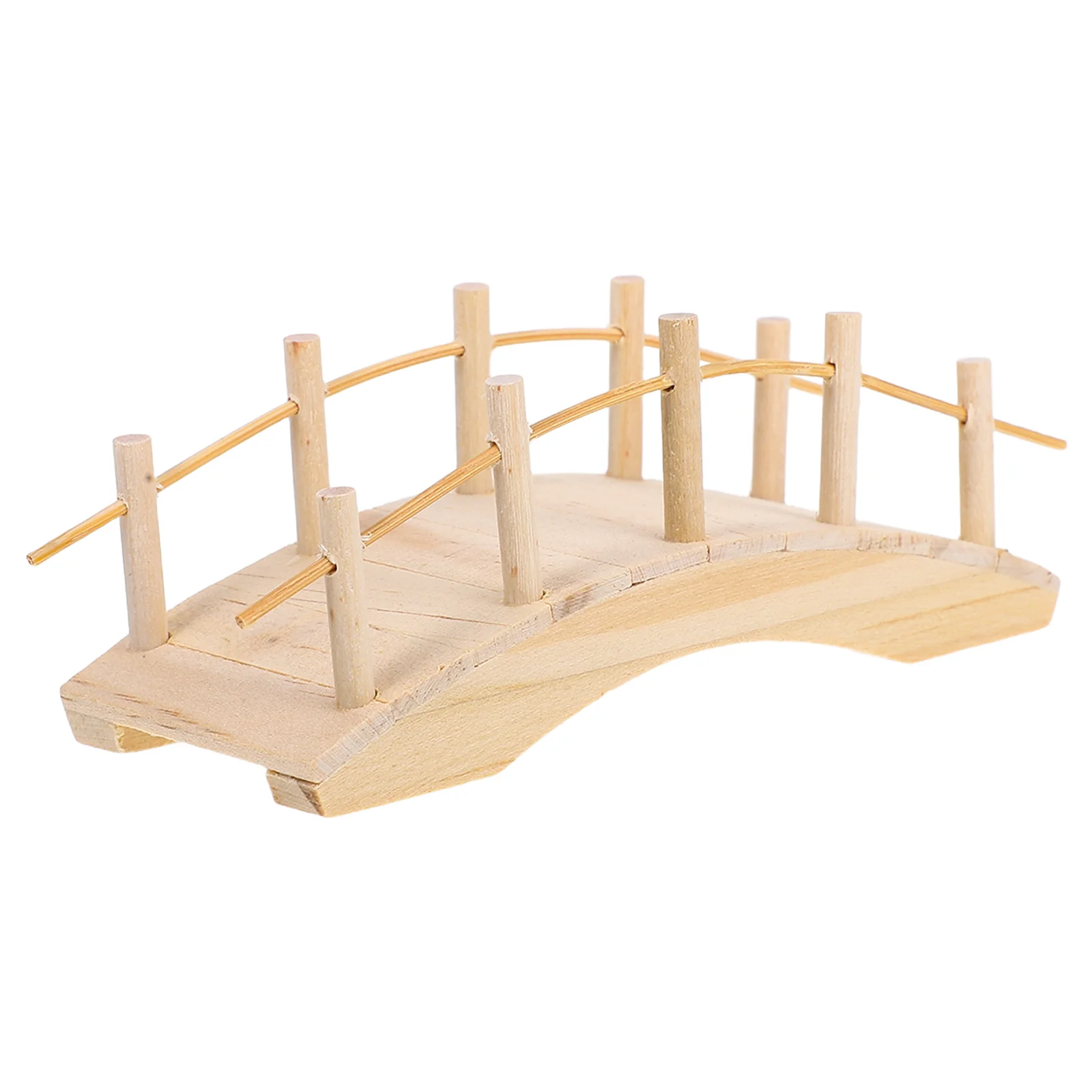 Poppenhuis miniatuur houten boogbrug kleine landschap voetgangersbrug voor sprookjestuin decor micro terrein accessoires huis display