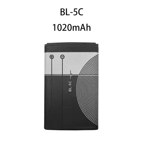 1020mAh 배터리 BL-5C BL5C BL 5C 충전식 배터리 Nokia 2112 2118 2255 2270 2280 2300 2600 2610 3125 3230