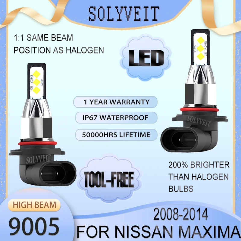 

Stable Installation Long-Term Use High-Performance waterproof LED High Beam For Nissan Maxima 2008 2009 2010 2011 2012 2013 2014