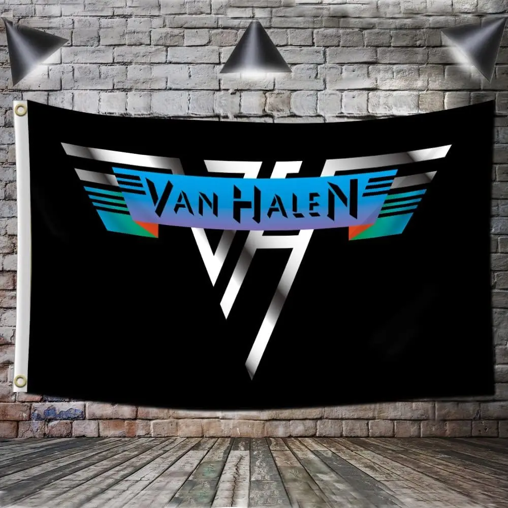 Van Halen Band Flag Banner Merch Gift for Rock Metal Concert Decorations Hard Rock Music Party Supplies