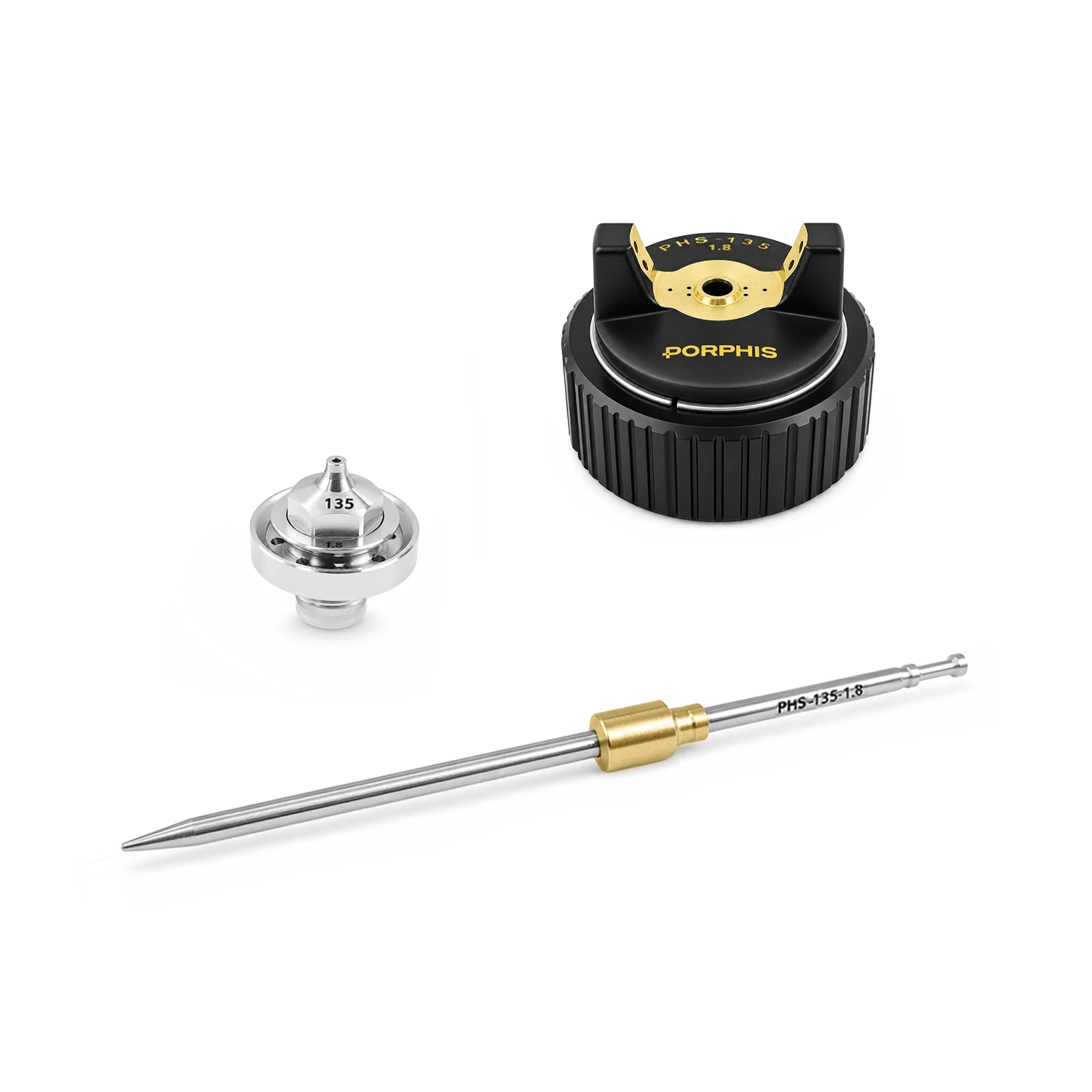 original-porphis-phs-135-spray-gun-nozzle-needle-cap-kit