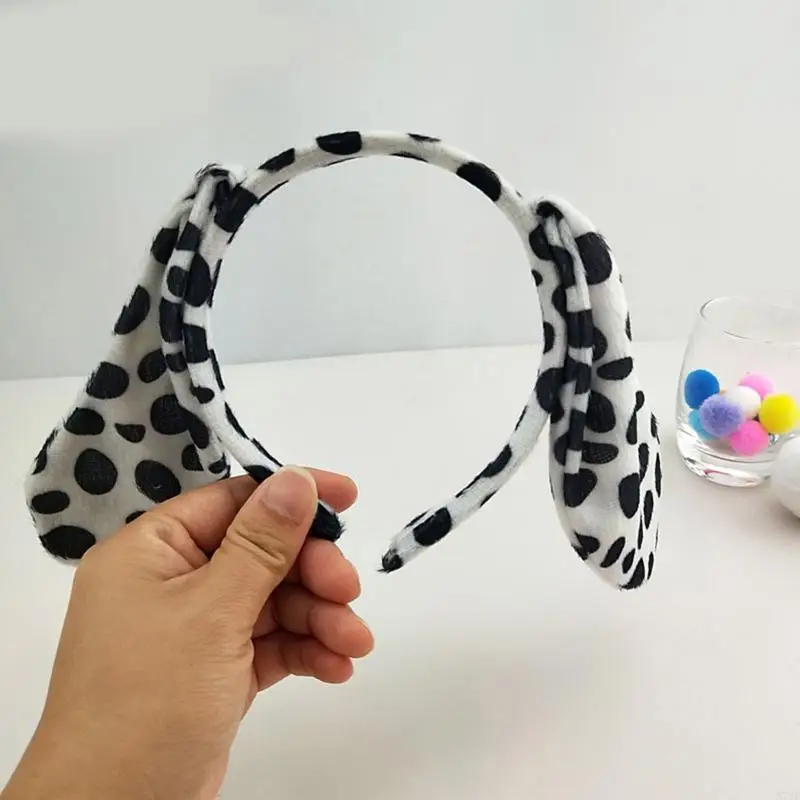 

N7YF Kids Animal Costume Dog Ears Headband Bowtie Tail 3 pcs Set