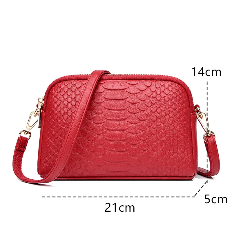 Women Small Crossbody Bag Crocodile Pattern Fashion Designer Shoulder Handbag Female Purse High Quality PU Leather Messenger Sac