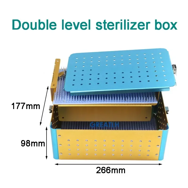 GREATLH Desinfektion sbox Sterilisation schale Box Fall mit Silikon pad autoklav ierbare Box 7