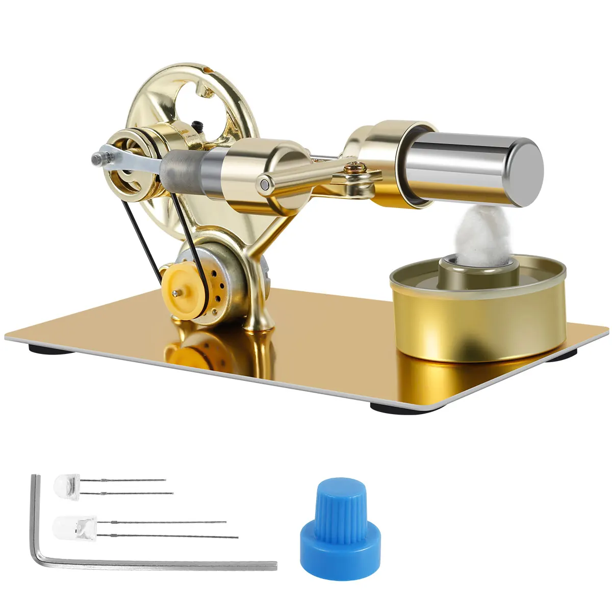

Sterling Engine Model Electricity Generator Physics Science Lab Teaching Tool Stainless Steel Power Generator Model Assemble