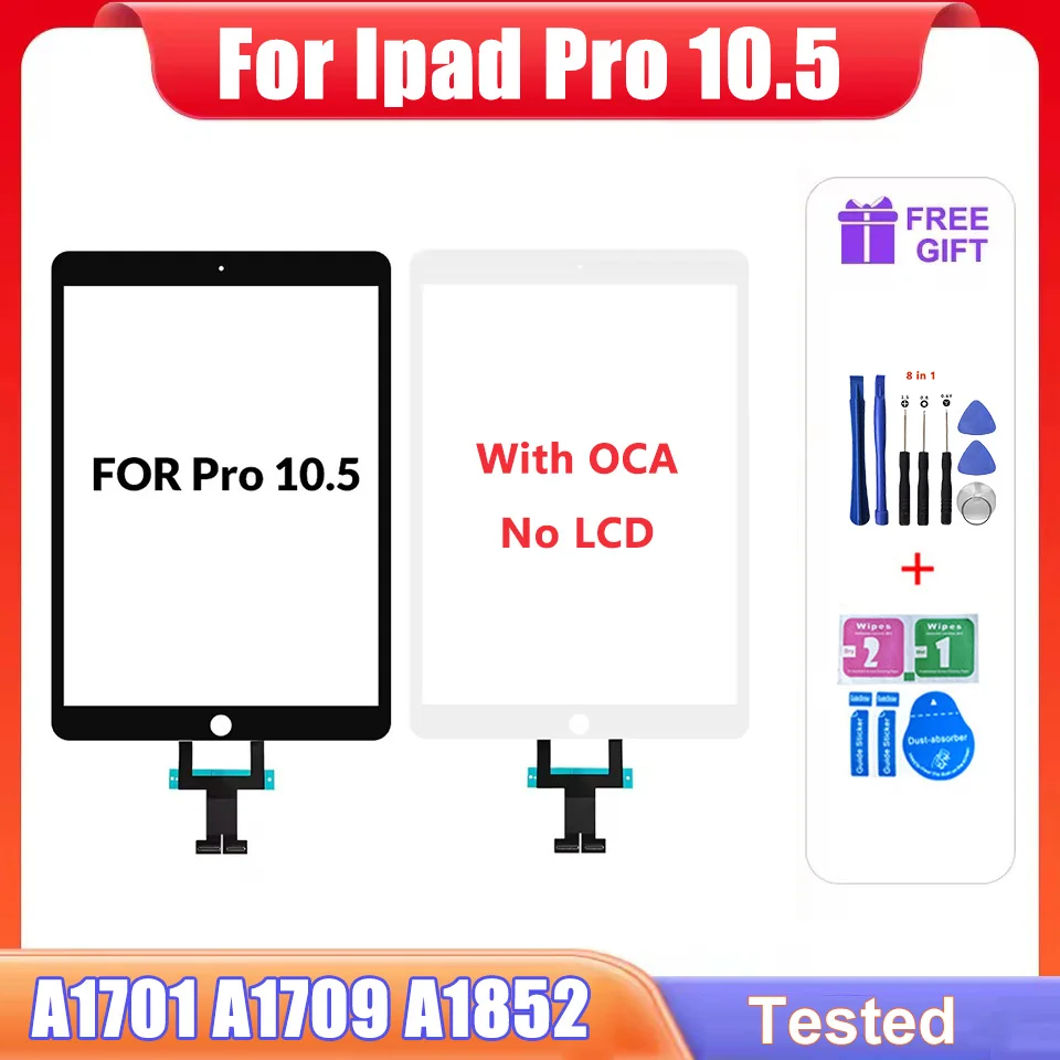 

10,5-дюймовое переднее внешнее стекло для iPad Pro 10.5 1st A1701 A1709 A1852, сенсорная панель для замены дигитайзера