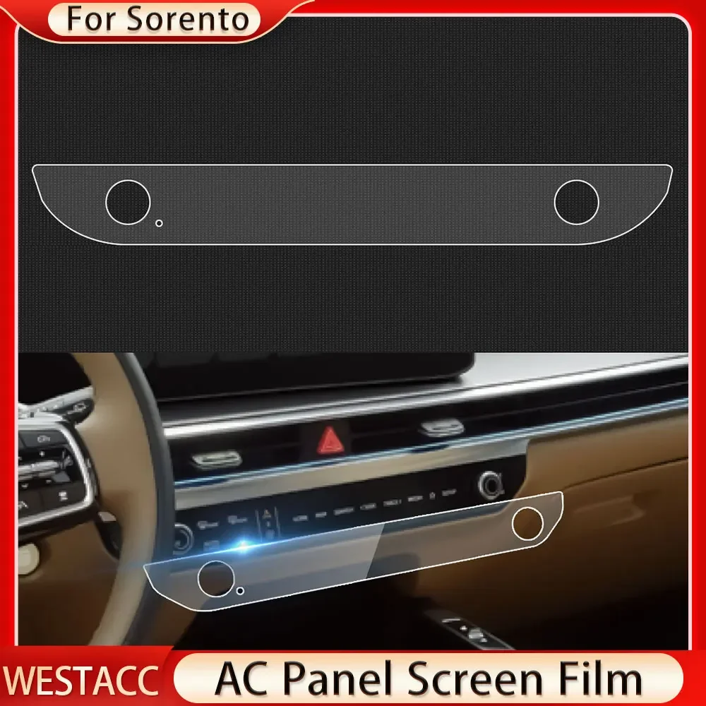 Car AC Panel Screen Film for Kia Sorento X-Pro SX 2024 Radio Panel Screen Film Protector Anti-Scratch Membrane Accessories