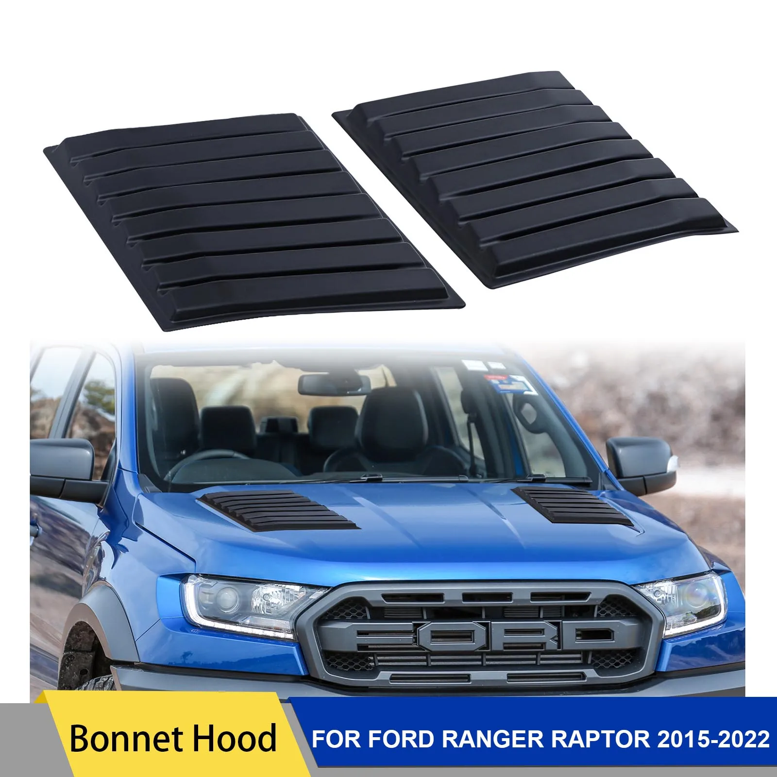 

Bonnet Scoop Hood Cover Trim Bonnet Vent For Ford Ranger Raptor 2015 2016 2017 2018 2019 2020 2021 2022 4X4 Car Accessories