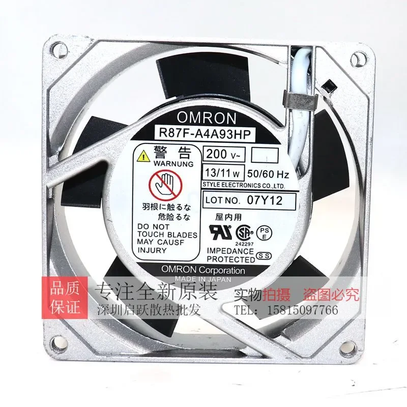 for R87F-A4A93HP Original Genuine Japan Imported 200V 10/9W 92x92x25mm Aluminum Frame AC Cooling Fan