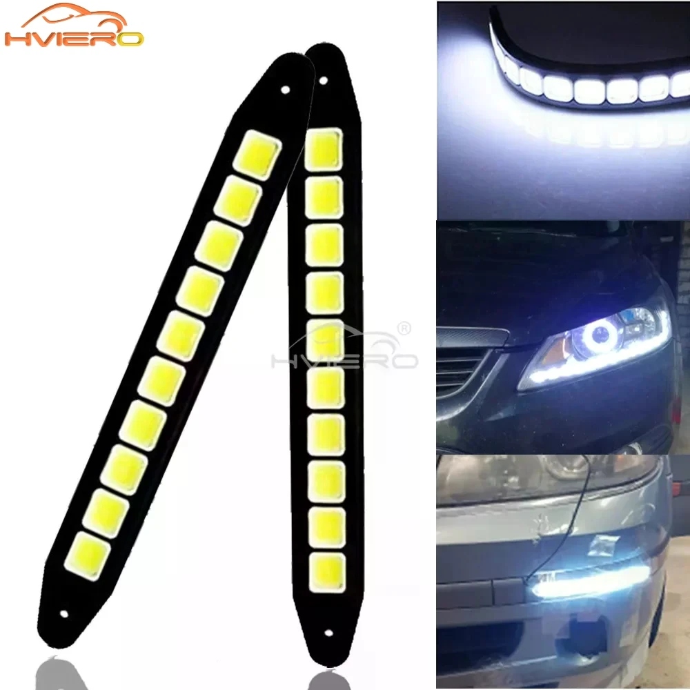 

2pcs 26CM Auto Bendable DRL Driving Fog Light Signal Bulb Flexible Daytime Running Lamp Car Styling Accessories White Waterproof