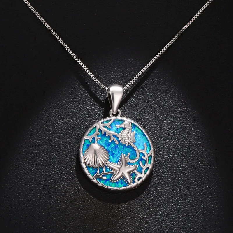 Fashionable Commuting Circular Underwater World, Australian Treasure Necklace, High-end Exquisite Fashion Accessory