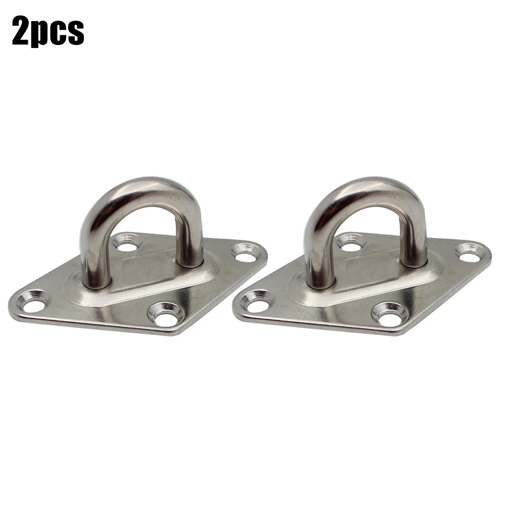 Stable Characteristics 2pcs 316 Grade Stainless Steel Diamond Eyeplate Boat Accessories Boat Eye Plate Marine Stainless Steel