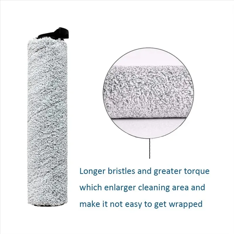 2PCS Microfiber Roller Brush Replacement, Washable Brush Roll for Wet Dry Cordless Vacuum Cleaner