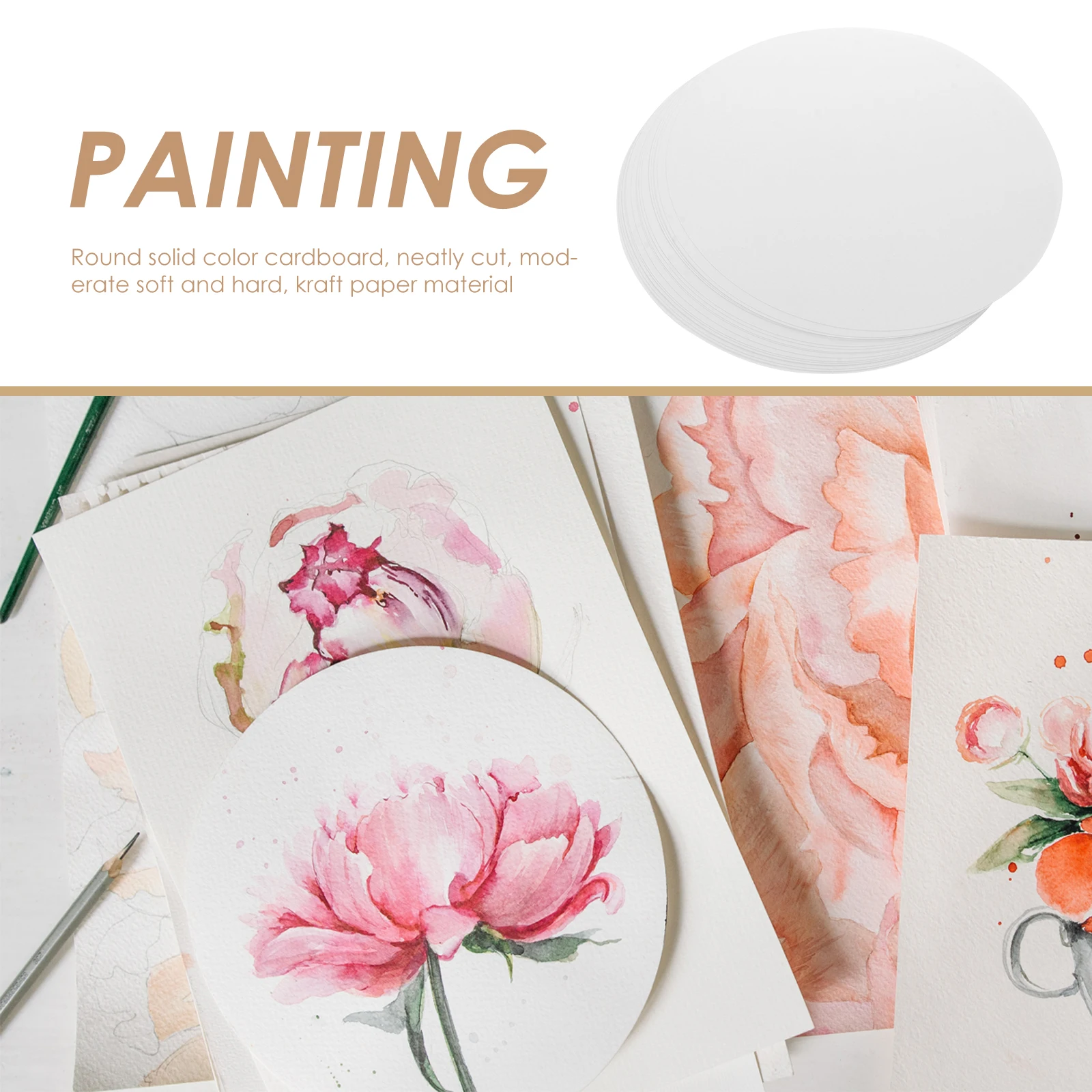 20 قطعة من الورق المقوى ذو الخط الدائري السميك خفيف الوزن ومحمول يمكنك صنعه بنفسك من بطاقات الرسم اليدوية للمشروعات الفنية والألواح الصلبة