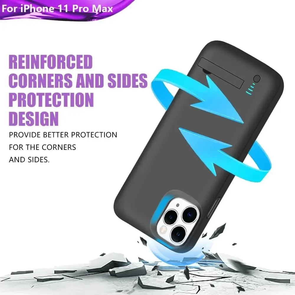 externe baterie for iPhone 11 Pro Max Battery Charger Case Power Bank Rechargeable Extended Battery Charging Cover 6000mAh