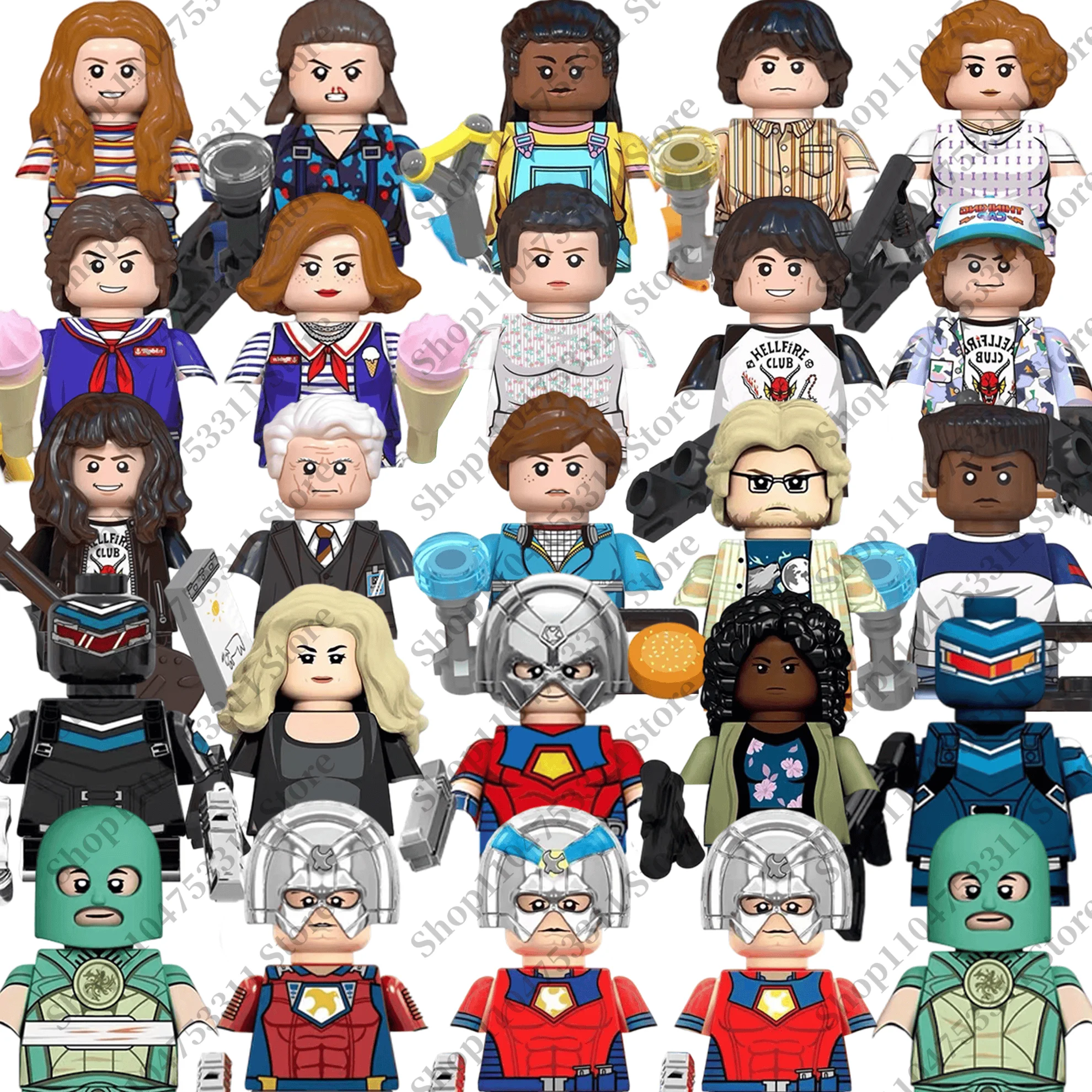 

HOT Movie classic protagonist celebrity characters building block doll assembly DIY toys brick toys holiday Christmas gifts