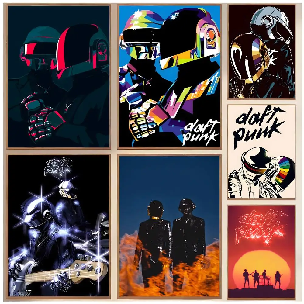 Electronic Dance-Band D-Daft Punk Poster  Classic Home Interior Design & Modern Wall Decor Art Collection