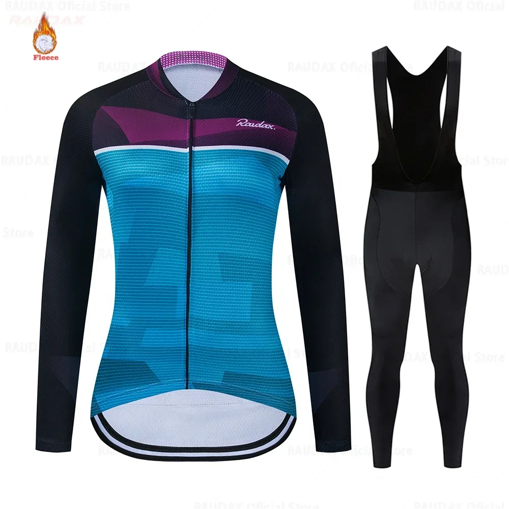 Lady\'s Cycling Jersey 2023 New Team Women Road Bike Winter Cycling Clothing MTB Cycling Bib Pants Ropa Ciclismo Thermal Fleece