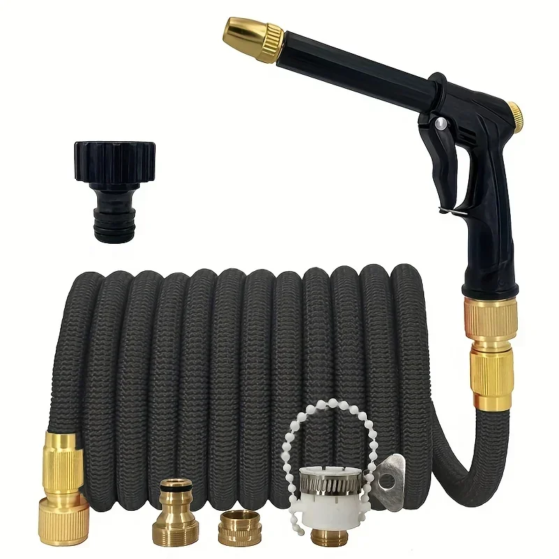 

Customizable Expandable Magic Hose High Pressure Car Wash Hose With Spray Gun Set Outdoor Watering Irrigation Tool Garden Hoseo