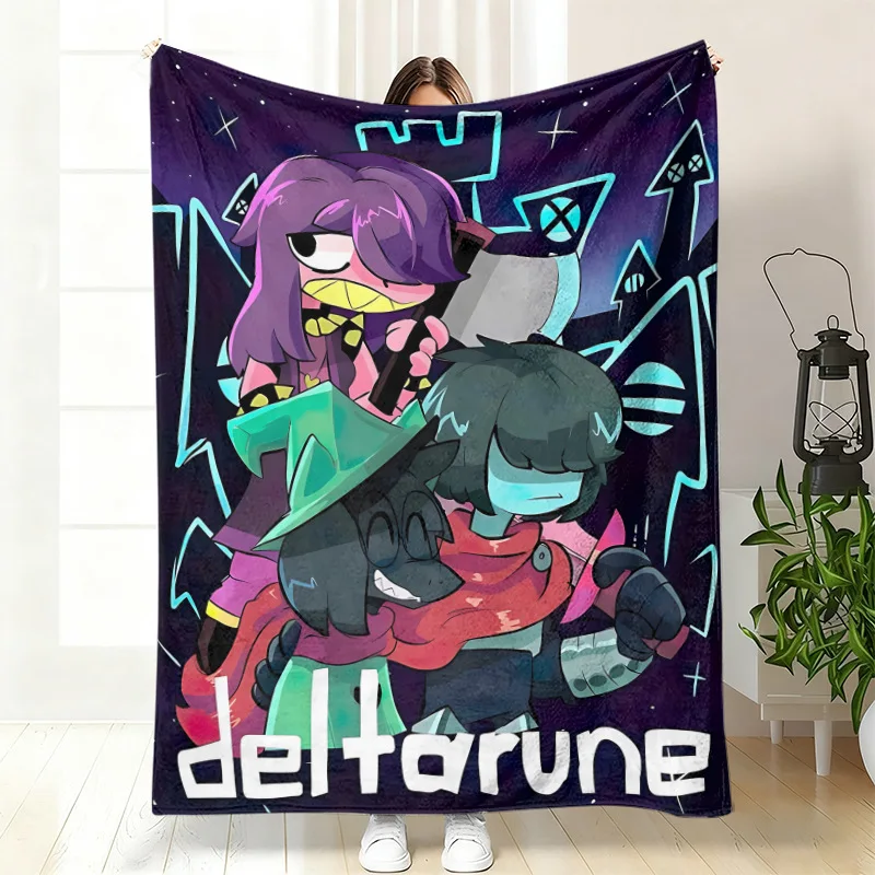 Hot Deltarune Blanket Fleece Summer Air Conditioning Video Game Multifunction Ultra-Soft Throw Blankets for Bed Couch Rug Piece view 4