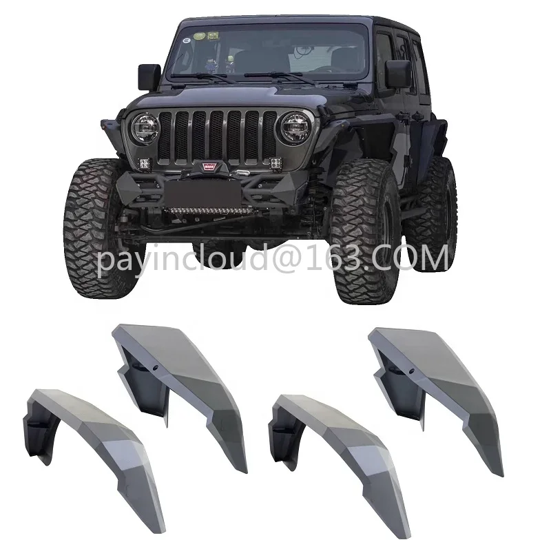 

For Jeep Fo2007+ Aluminum Front & Rear Fender Flares