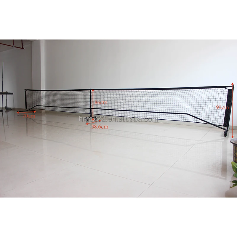 Portable 22 Feet Long Pickleball Net Frame with Wheels for Outdoor and Indoor Use