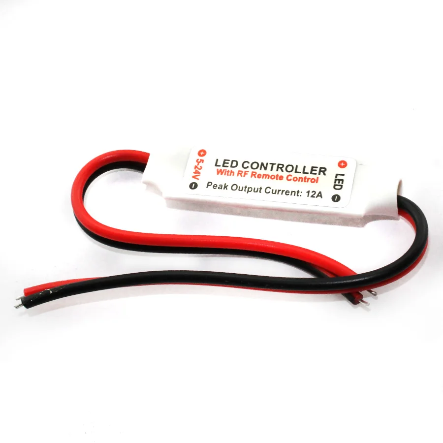 Controlador de atenuación Led de 12V, Control remoto inalámbrico RF para tira de luces LED, memoria inteligente de un solo Color, 11 teclas, cc 5V