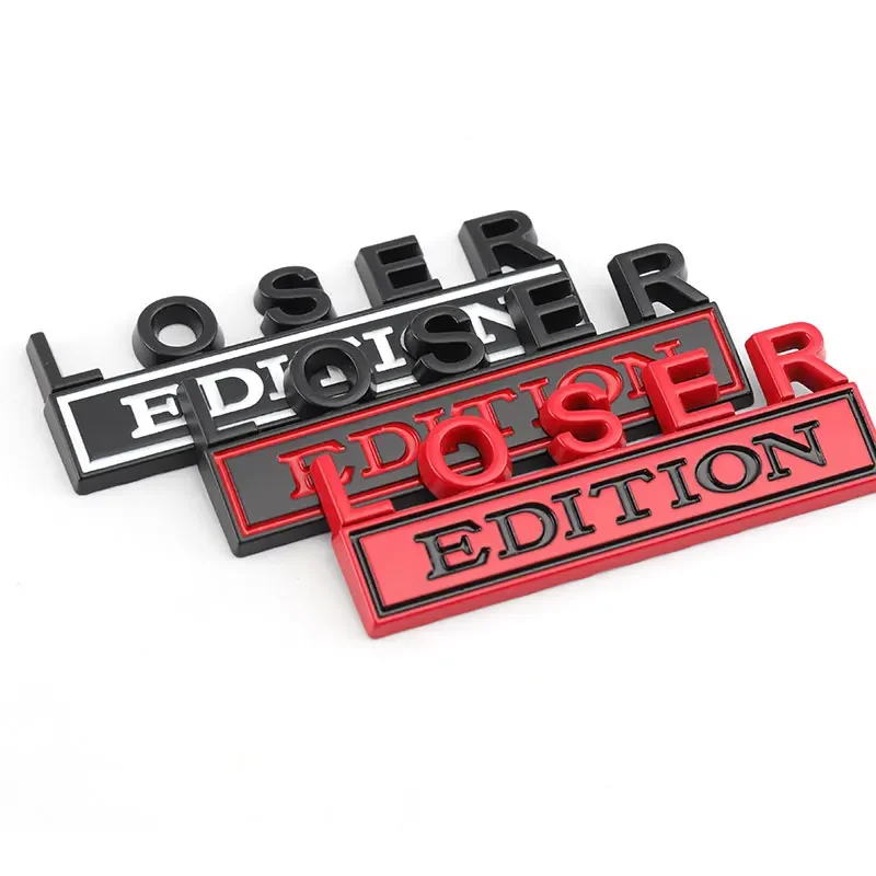 

For Loser Edition Car Front Grille Emblem Badge Sticker For Peugeot Opel Renault SEAT Subaru Suzuki Toyota Audi